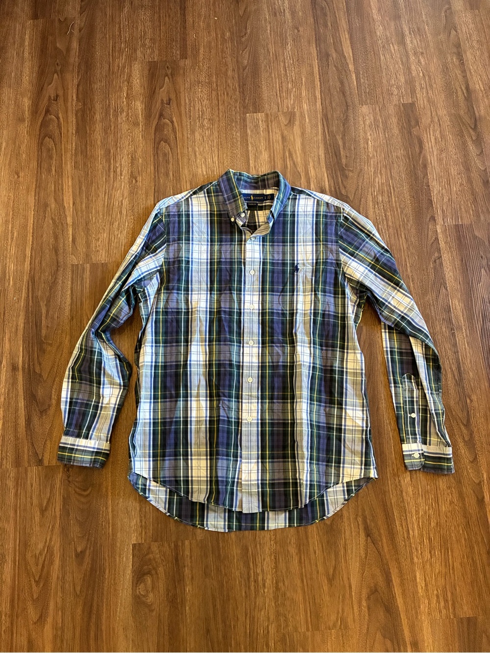 Ralph Lauren Polo Men’s Long Sleeve Button Down Shirt Size L Plaid